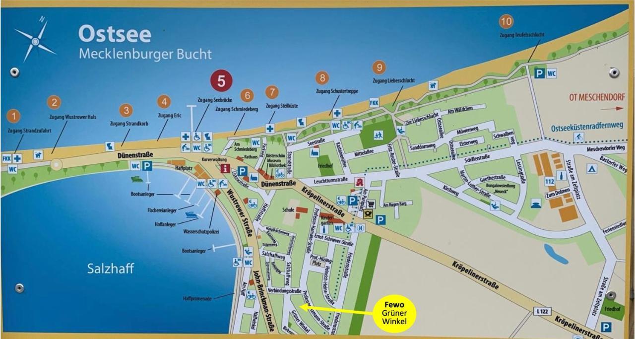 Top Ferienwohnung In Rerik - Nahe Salzhaff & Ostsee - Mit Gartenterrasse Luaran gambar